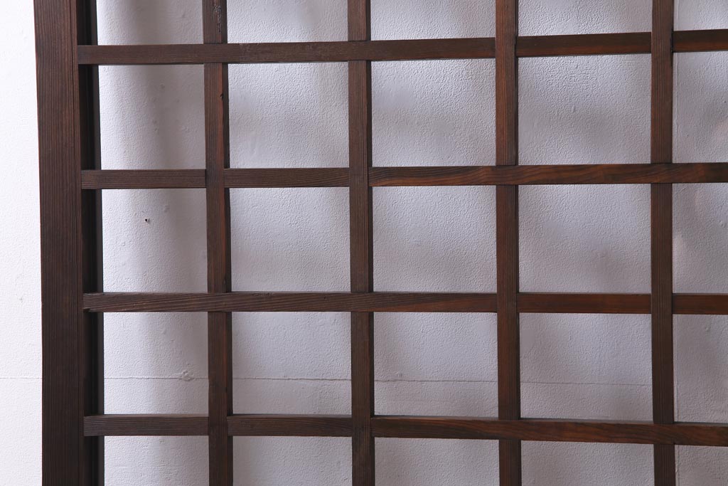 和製アンティーク　シンプルな格子が素敵なガラス戸1枚(引き戸、建具)