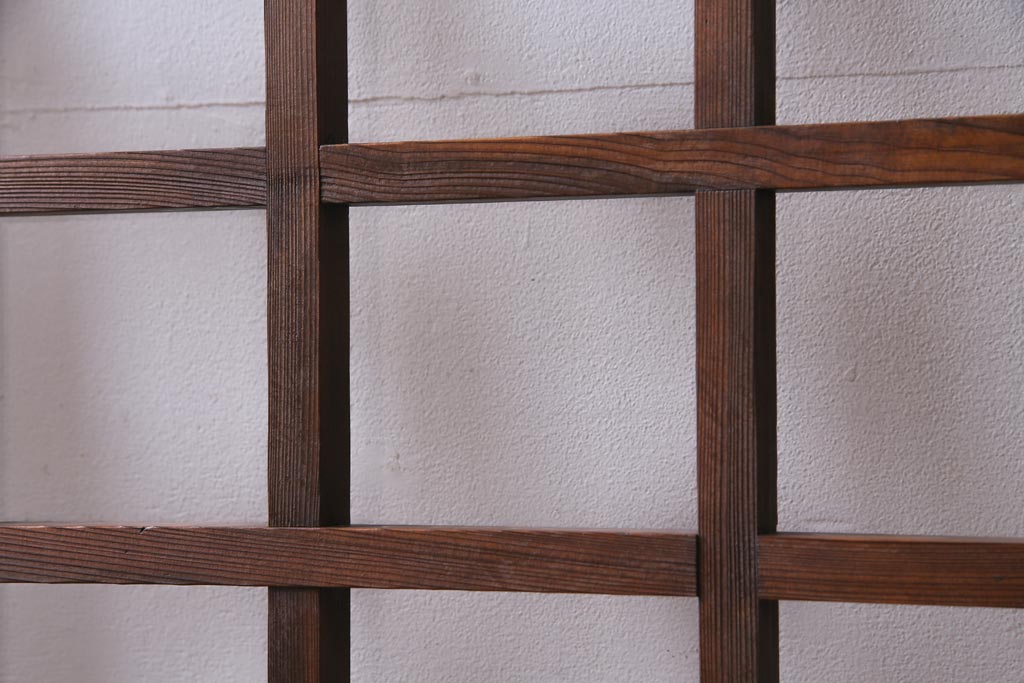 和製アンティーク　シンプルな格子が素敵なガラス戸1枚(引き戸、建具)