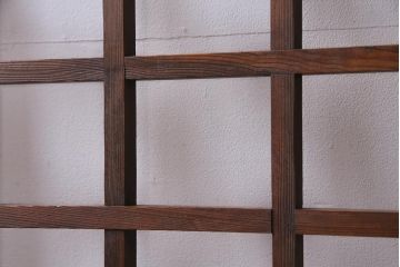 和製アンティーク　シンプルな格子が素敵なガラス戸1枚(引き戸、建具)