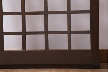 和製アンティーク　シンプルな格子が素敵なガラス戸1枚(引き戸、建具)