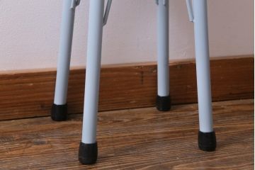 ラフジュ工房オリジナル　アイアンレッグのペイントが可愛らしい丸スツール(チェア、椅子)