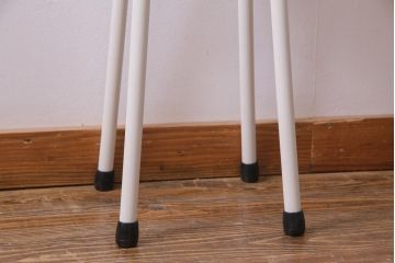 ラフジュ工房オリジナル　爽やかなホワイトカラーのペイントハイスツール(椅子)