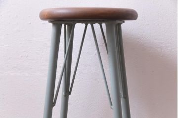 ラフジュ工房オリジナル　メンズライクにもおすすめなペイントハイスツール(椅子)