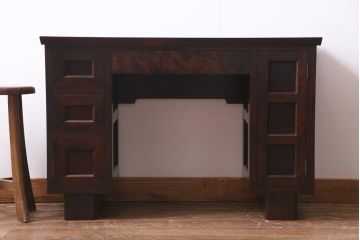 リメイク家具　松本民芸家具　コンパクトなサイズが魅力のコンソールテーブル(サイドテーブル、デスク、机、在宅ワーク、在宅用)