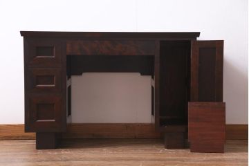 リメイク家具　松本民芸家具　コンパクトなサイズが魅力のコンソールテーブル(サイドテーブル、デスク、机、在宅ワーク、在宅用)