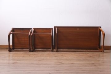 ヴィンテージ家具　イギリスビンテージ　G-PLAN(ジープラン)　チーク材　ネストテーブル(サイドテーブル、センターテーブル、カフェテーブル)
