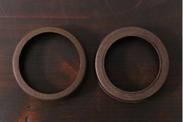 アンティーク雑貨　イギリスアンティーク　KILNER JAR(キルナー・ジャー)　レトロな風合いがお洒落なガラス瓶2個セット