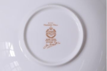 中古　イギリス　MINTON(ミントン)　Haddon Hall(ハドンホール)　ティーセット(カップ&ソーサー、プレート)(2)