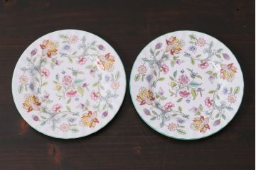 中古　イギリス　MINTON(ミントン)　Haddon Hall(ハドンホール)　ティーセット(カップ&ソーサー、プレート)(2)