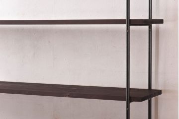 ラフジュ工房オリジナル ヴィンテージスタイルにおすすめな薄型アイアンラック【大】・奥行325(陳列棚、飾り棚、店舗什器、ビンテージ)(1)