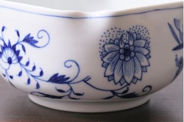中古美品　MEISSEN(マイセン)　ブルーオニオン　木瓜型小鉢(スクエアボウル)