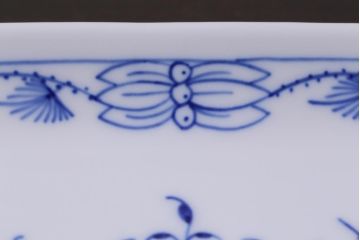 中古美品　MEISSEN(マイセン)　ブルーオニオン　トレイ2枚セット(角プレート)