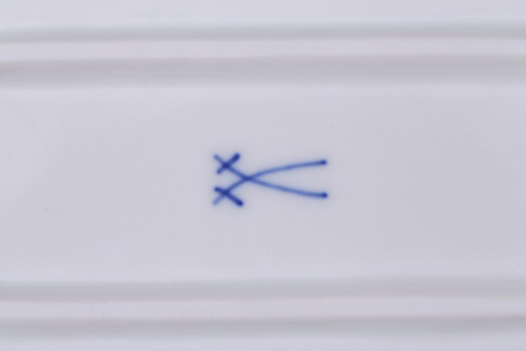 中古美品　MEISSEN(マイセン)　ブルーオニオン　トレイ3枚セット(角プレート)