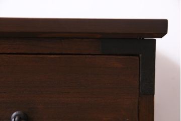 アンティーク家具　和製アンティーク　脚付リメイク　素朴なデザインが魅力的な箪笥リビングボード(ローボード、アンティークチェスト、引き出し)