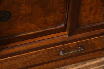 アンティーク家具　和製アンティーク　タモ材　品のある佇まいが魅力的な鏡台(ドレッサー、ミラー)
