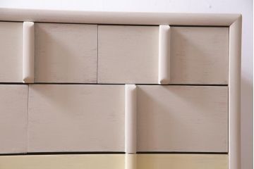 ペイント家具　レトロな配色が優しい雰囲気醸し出すチェスト(引き出し、タンス)