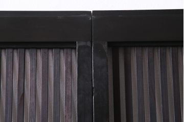 和製アンティーク　大正昭和初期　趣き溢れる佇まいが魅力的な格子戸2枚セット(建具、引き戸)