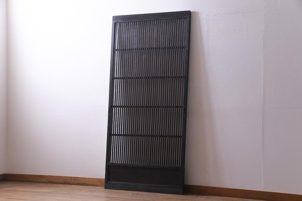 和製アンティーク　大正昭和初期　趣き溢れる佇まいが魅力的な格子戸1枚(建具、引き戸)