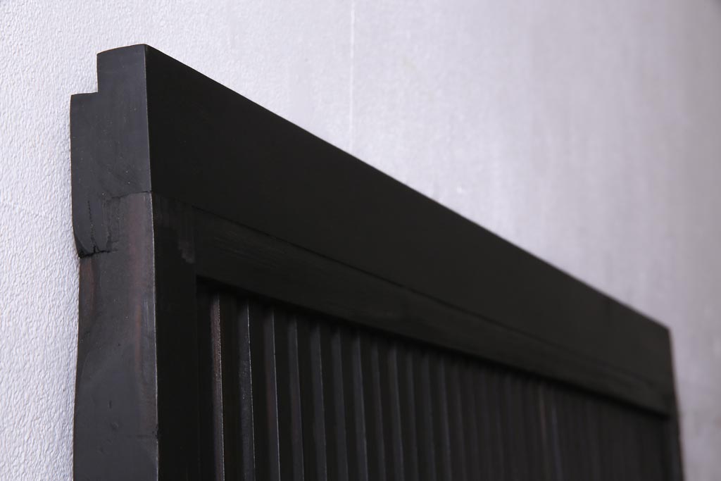 和製アンティーク　大正昭和初期　趣き溢れる佇まいが魅力的な格子戸1枚(建具、引き戸)