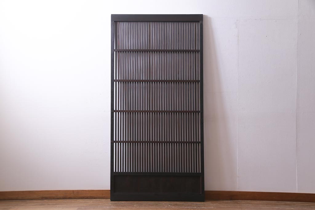 和製アンティーク　大正昭和初期　趣き溢れる佇まいが魅力的な格子戸1枚(建具、引き戸)