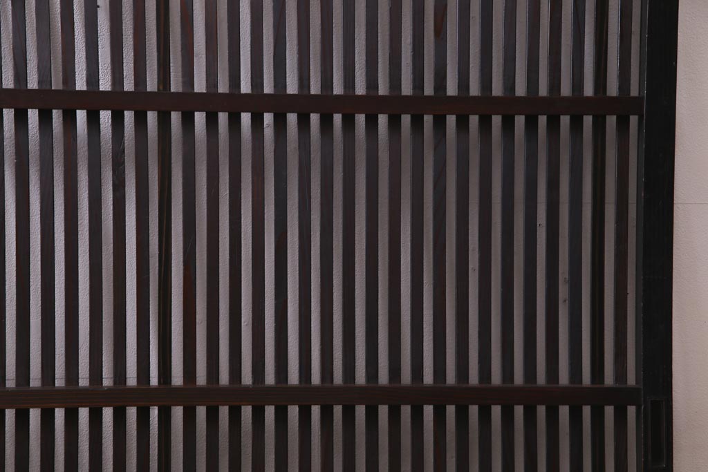 和製アンティーク　大正昭和初期　趣き溢れる佇まいが魅力的な格子戸1枚(建具、引き戸)