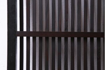 和製アンティーク　大正昭和初期　趣き溢れる佇まいが魅力的な格子戸1枚(建具、引き戸)