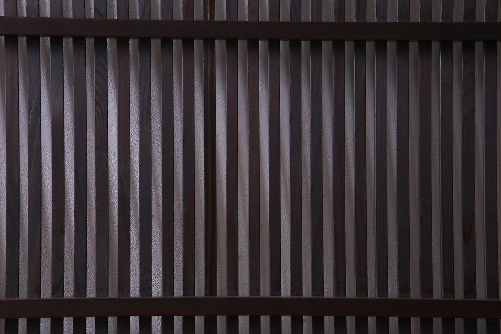 和製アンティーク　大正昭和初期　趣き溢れる佇まいが魅力的な格子戸1枚(建具、引き戸)