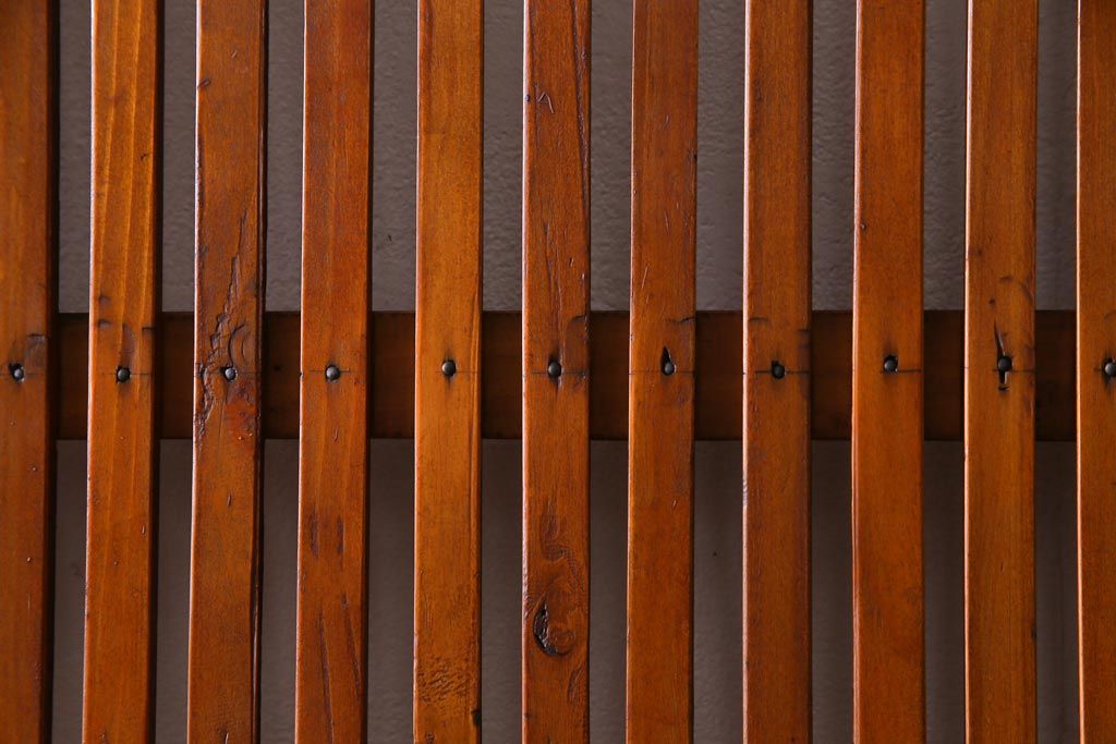 昭和初期　当店オリジナルガラス　黒柿の腰板が目を引く格子戸4枚セット(建具、ガラス帯戸、引き戸)