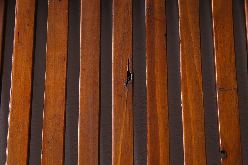 昭和初期　当店オリジナルガラス　黒柿の腰板が目を引く格子戸4枚セット(建具、ガラス帯戸、引き戸)