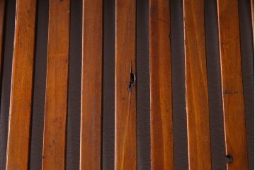 昭和初期　当店オリジナルガラス　黒柿の腰板が目を引く格子戸4枚セット(建具、ガラス帯戸、引き戸)