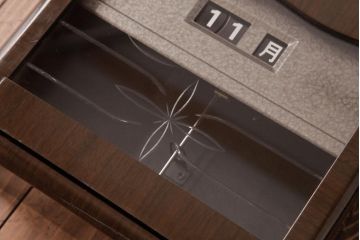 アンティーク雑貨　昭和期　SEIKO(セイコー)　30DAY　ゼンマイ式　金色の文字がシックな振り子時計(柱時計、掛け時計)