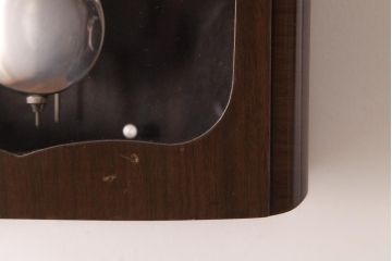アンティーク雑貨　昭和期　SEIKO(セイコー)　30DAY　ゼンマイ式　シルバーカラーが上品な振り子時計(柱時計、掛け時計)