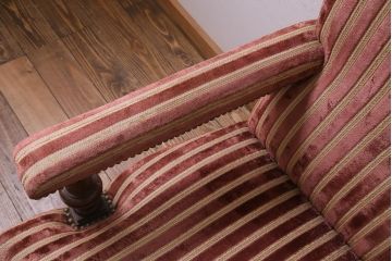 アンティーク家具　フランスアンティーク　マホガニー材　エレガントな佇まいが魅力的なソファ(長椅子)