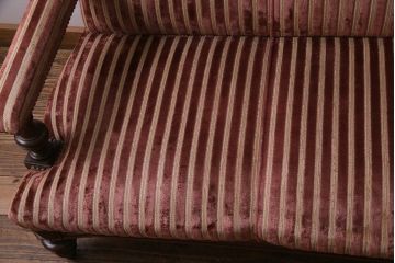 アンティーク家具　フランスアンティーク　マホガニー材　エレガントな佇まいが魅力的なソファ(長椅子)