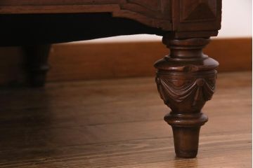 アンティーク家具　フランスアンティーク　マホガニー材　エレガントな佇まいが魅力的なソファ(長椅子)