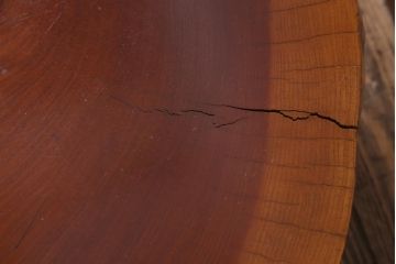 ヴィンテージ家具　ビンテージ　ケヤキ一枚板　重厚感漂う厚みのある天板の座卓(センターテーブル)