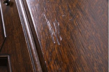 アンティーク家具 イギリスアンティーク オーク材 上手物 ジャコビアン様式 品格あふれる佇まいが素敵なライティングビューロー(簿記机、在宅ワーク、在宅用ワークデスク)