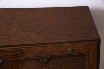 アンティーク家具　イギリスアンティーク　オーク材　上手物　ジャコビアン様式　品格あふれる佇まいが素敵なライティングビューロー(簿記机、在宅ワーク、在宅用ワークデスク)