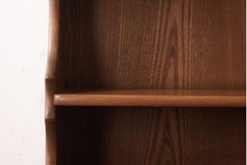 ヴィンテージ家具　イギリスビンテージ　ERCOL(アーコール)　オールドコロニアル　温もり溢れるカップボードブックケース(本棚、飾り棚)