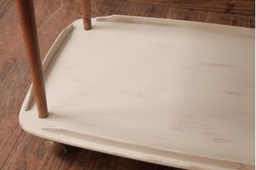 ヴィンテージ家具　イギリスビンテージ　ERCOL(アーコール)　ナチュラルなペイントのバタフライトロリー(キッチンワゴン、キャスターワゴン)