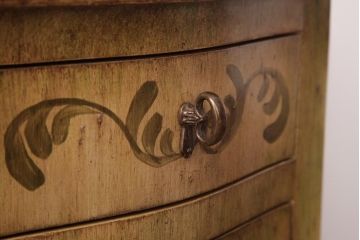 アンティーク雑貨　中古　フランス輸入家具　小振りなサイズが可愛らしい花台(サイドテーブル、サイドチェスト)