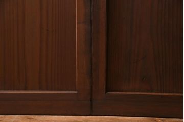 和製アンティーク　昭和初期　杉材　組子入り　ダイナミックな木目が魅力的な板戸(引き戸、建具)4枚セット