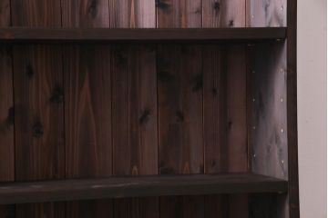 ラフジュ工房オリジナル　古材使用　すっきりとしたデザインが使い勝手のよいブックシェルフ(本棚、収納棚、ウッドシェルフ)