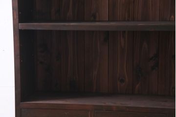 ラフジュ工房オリジナル　古材使用　すっきりとしたデザインが使い勝手のよいブックシェルフ(本棚、収納棚、ウッドシェルフ)