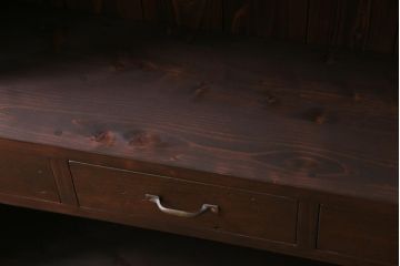 ラフジュ工房オリジナル　古材使用　すっきりとしたデザインが使い勝手のよいブックシェルフ(本棚、収納棚、ウッドシェルフ)