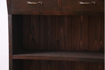 ラフジュ工房オリジナル　古材使用　すっきりとしたデザインが使い勝手のよいブックシェルフ(本棚、収納棚、ウッドシェルフ)