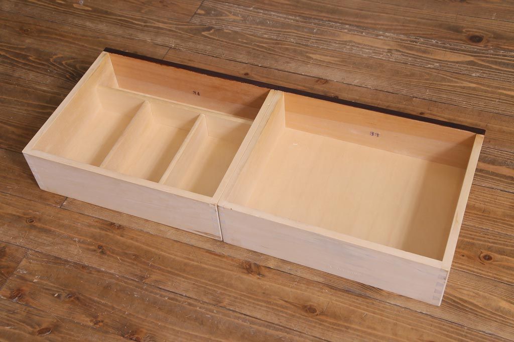 中古　九州民芸家具　上品で使い勝手の良い食器棚(キャビネット、収納棚)