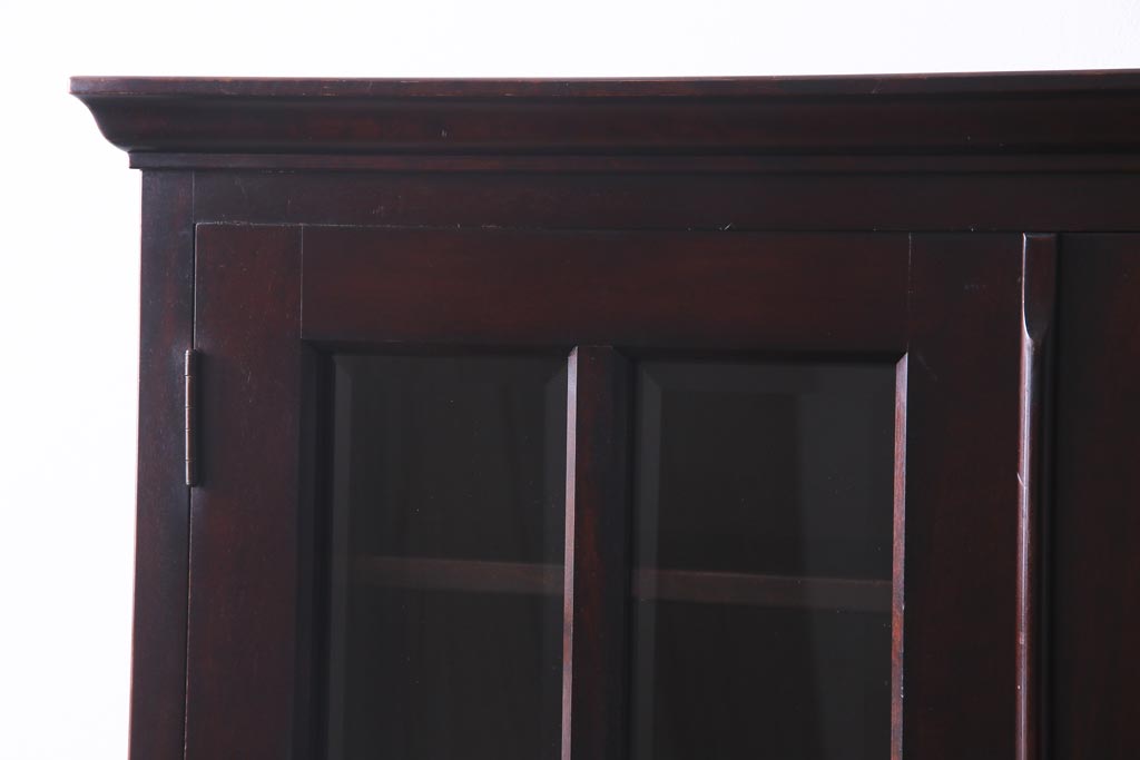 中古　九州民芸家具　上品で使い勝手の良い食器棚(キャビネット、収納棚)