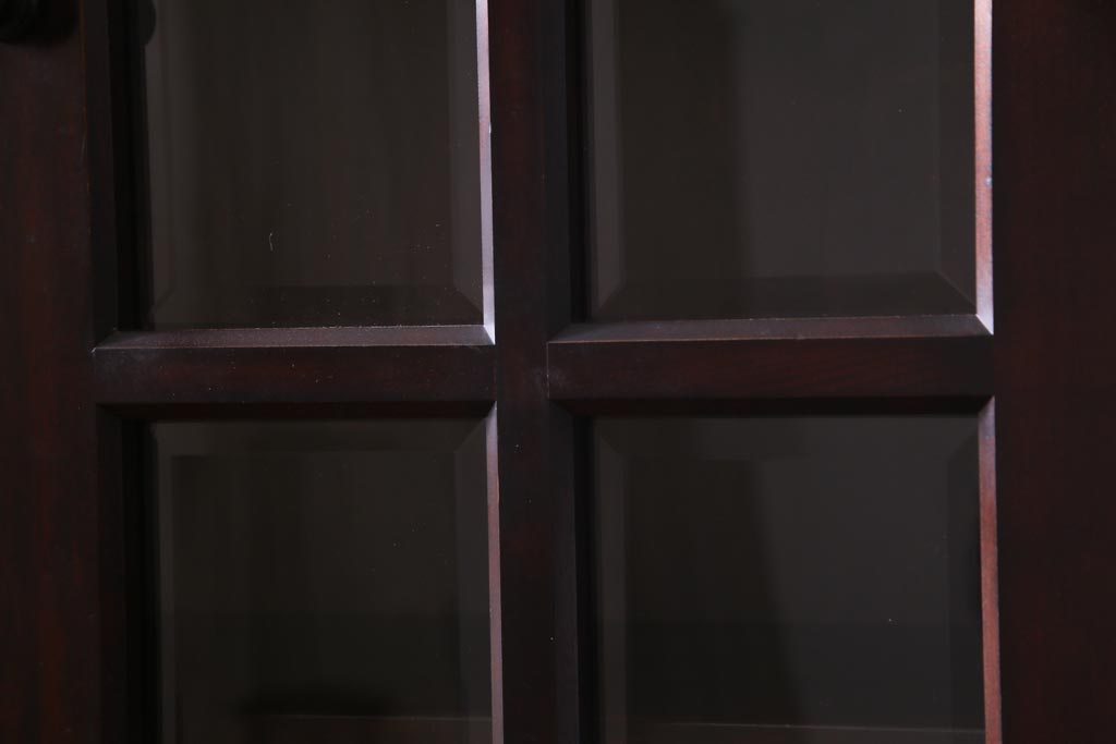 中古　九州民芸家具　上品で使い勝手の良い食器棚(キャビネット、収納棚)