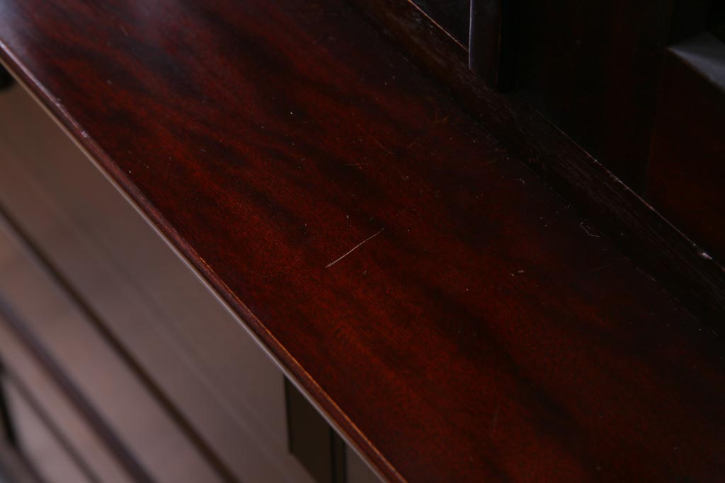 中古　九州民芸家具　上品で使い勝手の良い食器棚(キャビネット、収納棚)